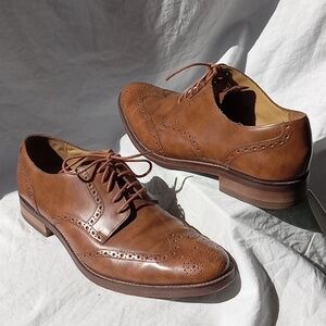 Cole Haan Grand OS Leather Dress Shoes Size 10 Brown